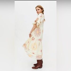 Urban Outfitters UO EUC Eclipse Celestial BOHO MIDI Dress Petite